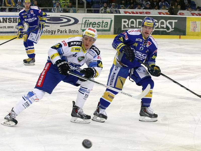 Brněnští hokejisté ve 45. extraligovém kole doma nestačili v derby na Zlín. Podlehli mu jednoznačně 0:4