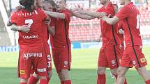 Fotbalisté Zbrojovky zvládli důležité domácí utkání 26. kola nejvyšší soutěže a zdolali Zlín 2:0.