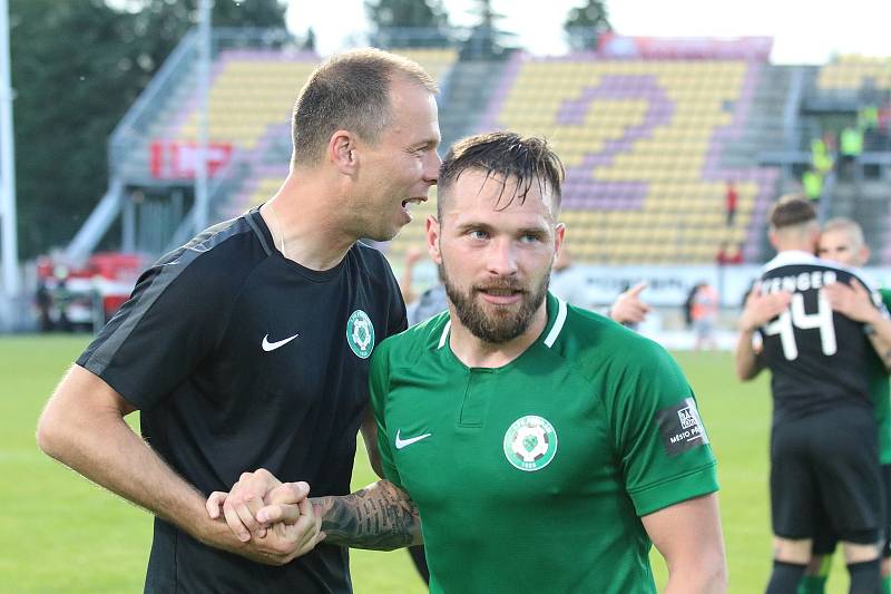 Odveta baráže o první ligu mezi 1. FK Příbram a Zbrojovka Brno.