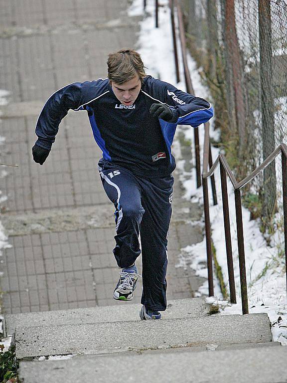Silvestrovský běh do schodů.