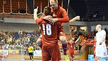 Kvalifikační turnaj na futsalové MS 2020 - ČR (červená) Slovinsko (bílá)