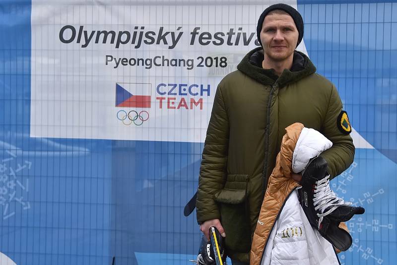 Hokejista Komety Brno a kapitán českého olympijského výběru Martin Erat v Olympijském parku na brněnském výstavišti.