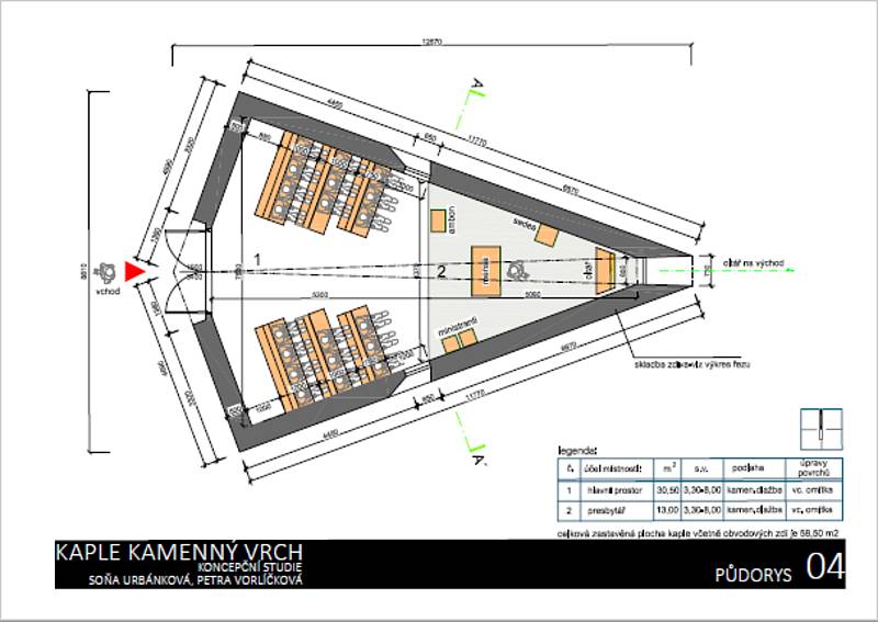 Projektovou dokumentaci ke stavbě kaple připravují architektky Petra Vorlíčková a Soňa Urbánková.