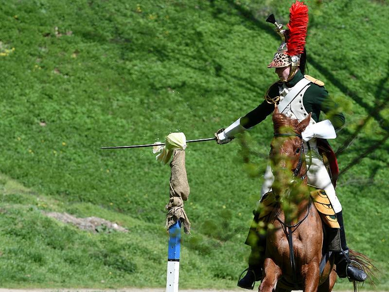 Bitva napoleonských armád o hrad Veveří.