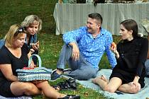 Akce Česko jde spolu na piknik vyzvala lidi z různých míst naší země, aby pořádali ve stejný čas piknik. Na snímku setkání v Zámecké zahradě v Teplicích roku 2019.
