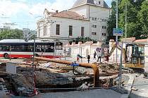 Opravy na Mendlově náměstí v Brně. Ilustrační foto