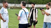 Fotbalový šoumen Petr Švancara se za Střelice uvedl dvěma góly proti FK Znojmo a pomohl k výhře 6:1.