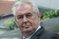 Prezident Miloš Zeman při návštěvě jižní Moravy.