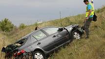 Nehoda osobního auta v Pohořelicích.