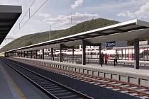 Vizualizace proměny vlakového nádraží v Tišnově.