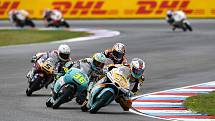 Monster Energy Grand Prix České republiky 2017, Moto 3 - vedoucí skupina, 5 Romano Fenati, 36 Joan Mir a 58 Juanfran Guevara.