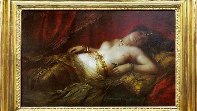 Obraz chorvatského malíře Vlaha Bukovace s názvem Kleopatra byl vydražen za vyvolávací cenu 1,6 milionu korun.