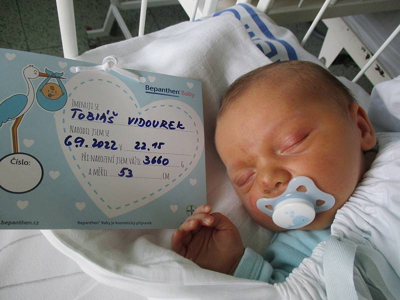 Tobiáš Vidourek, 6. 9. 2022, Novosedly, Nemocnice Břeclav, 53 cm, 3660 g