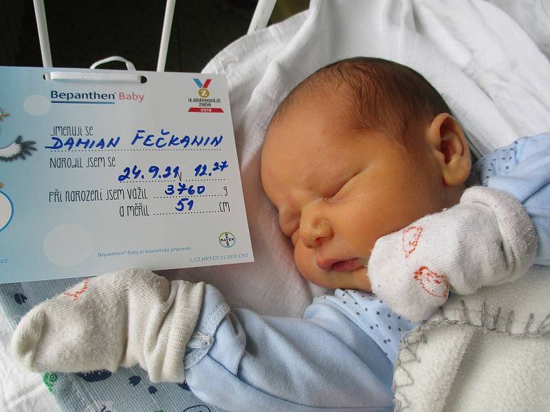 Damian Fečkanin, 24. 9. 2021, Nemocnice Břeclav, 3760 g, 51 cm