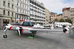 Výstava letadel na brněnském náměstí Svobody jako součást festivalu Ignis Brunensis.