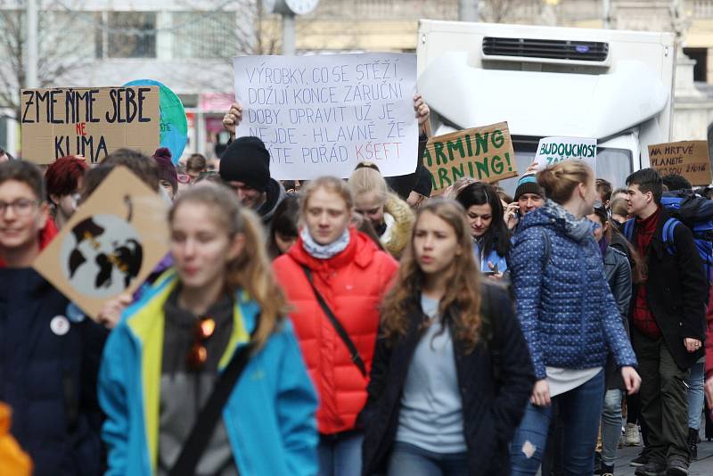 Stávka studentů za klima.