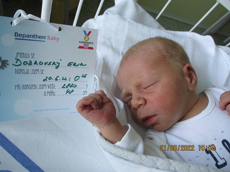 Erik Dobrovský, 20. 6. 2022, Mikulov, Nemocnice Břeclav, 48 cm, 2820 g