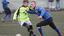 Vyškov (v modrém) na turnaji v Líšni zdolal Bystrc 3:1.