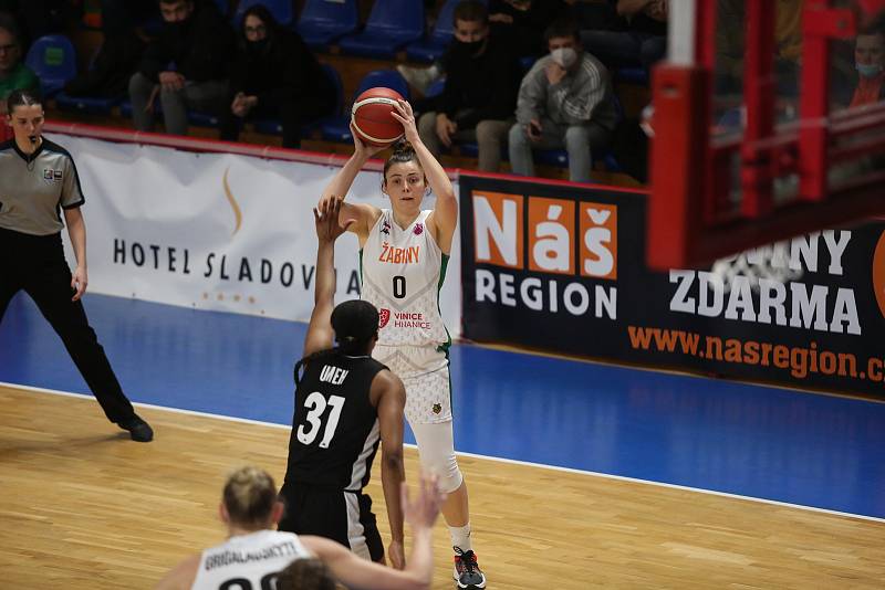 Basketbalistky Žabin Brno porazily v eurocupovém zápase Londýn Lions 68:41.