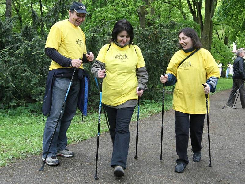 Nordic Walking v parku u Antroposu.