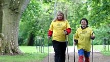 Nordic Walking v parku u Antroposu.