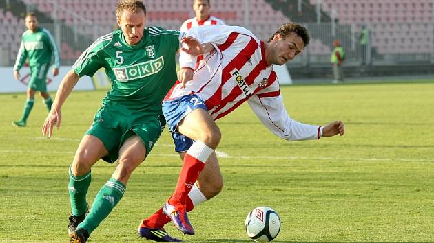 Martin Doležal (vpravo) zařídil také výhru Zbrojovky s Bohemians Praha.