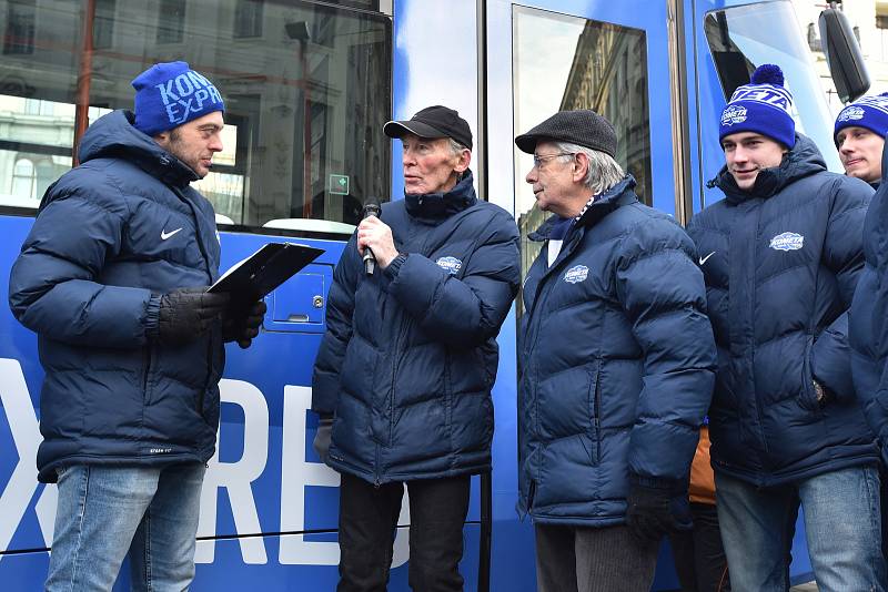 Křest tramvaje Kometa Expres na náměstí Svobody v Brně.