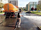 Jarní čištění ulic v Sokolově