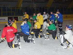 Trénink sokolovských hokejistů