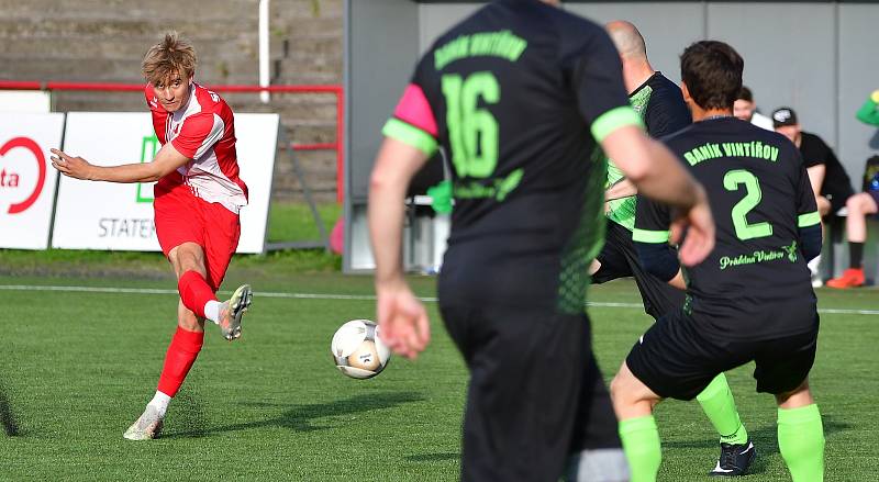 Vintířov měl mladíky Slavie na lopatě, přesto prohrál 3:4.