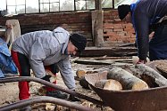 V hradní dílně se věnují zaměstnanci dřevovýrobě a zpracování dřeva k volnému prodeji.