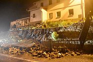 V Údolí na Sokolovsku spadla v noci opěrná zeď