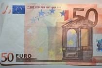 Padělaná eurobankovka