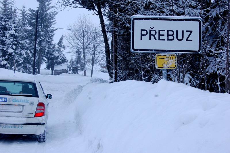 Zasněžená Přebuz.