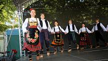 Mezinárodní dětský folklórní festival Kunovské léto 2019.Vystoupení souborů na Masarykově náměstí v Uherském Hradišti.Na snímku soubor Sveti Sava ze Srbska.