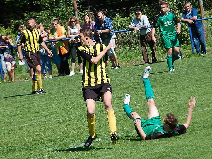 Krajská I. A třída: Baník Bukovany - OSS Lomnice (v pruhovaném)