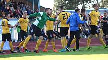 Fotbalisté FK Baník Sokolov porazili ve vloženém 27. kole na svém hřišti 1. SC Znojmo 1:0.