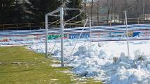 V Sokolově se připravuje hřiště na start jarní části Fotbalové národní ligy