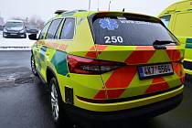 Jeden z automobilů Škoda Kodiaq z vozového parku krajských záchranářů.