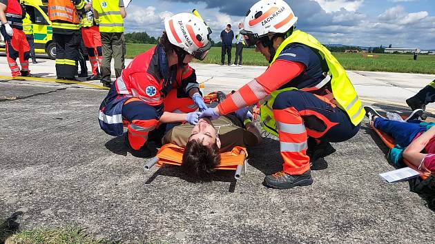 Cvičení Zdravotnické záchranné služby Karlovarského kraje.