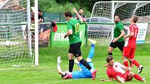 Derby s karlovarskou Slavií přetavila ve výhru 2:1 Březová,  které trefil tři body v 90. minutě střídající záložník Dan Krlička.