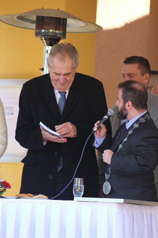 Prezident Miloš Zeman v Kraslicích.