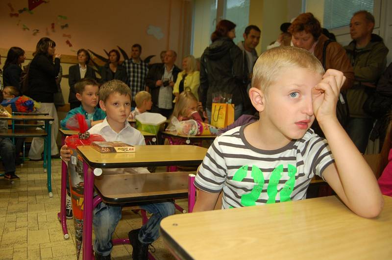Prvnáčci v kraslické základní škole v Havlíčkově ulici.