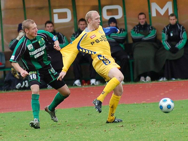 Utkání 12. kola druhé fotbalové ligy FK Baník Sokolov – FC Vysočina Jihlava 5:1 (2:1)