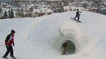 Sněhový tunel.