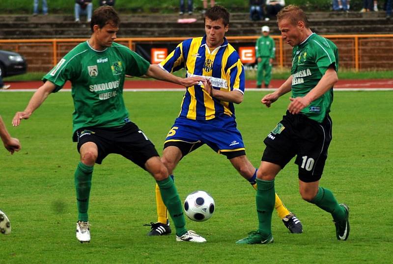 Fotbalové utkání II. ligy Baník Sokolov - SFC Opava