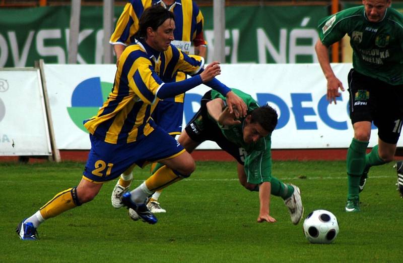 Fotbalové utkání II. ligy Baník Sokolov - SFC Opava