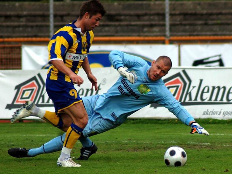 Fotbalové utkání II. ligy Baník Sokolov - SFC Opava