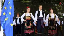 Mezinárodní dětský folklórní festival Kunovské léto 2019.Vystoupení souborů na Masarykově náměstí v Uherském Hradišti.Na snímku soubor Sveti Sava ze Srbska.