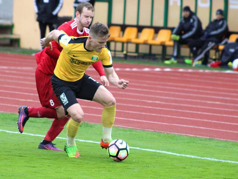 Ve 24. kole Fortuna národní ligy porazil na domácí hřišti FK Baník Sokolov hosty z Třince 1:0.